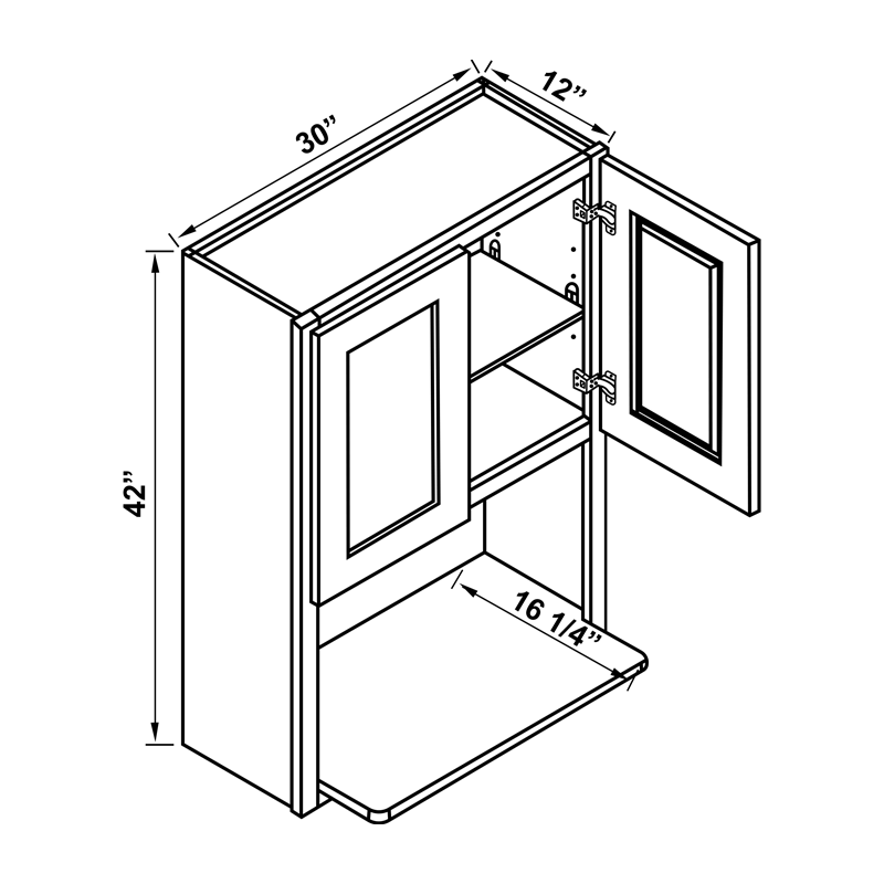 Wall Cabinet - 42"H Microwave