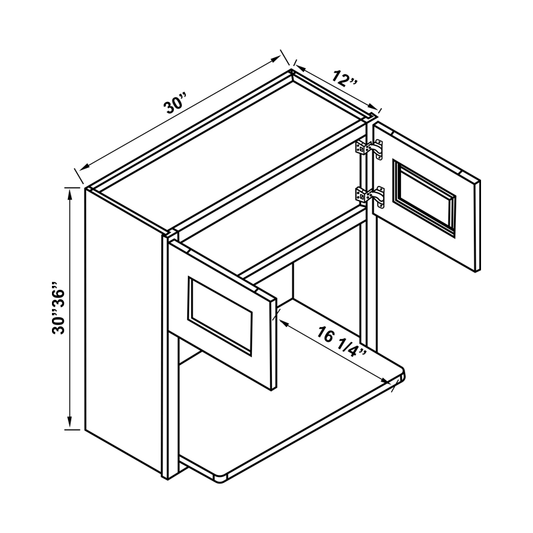 Wall Cabinet - 30"H, 36"H Microwave