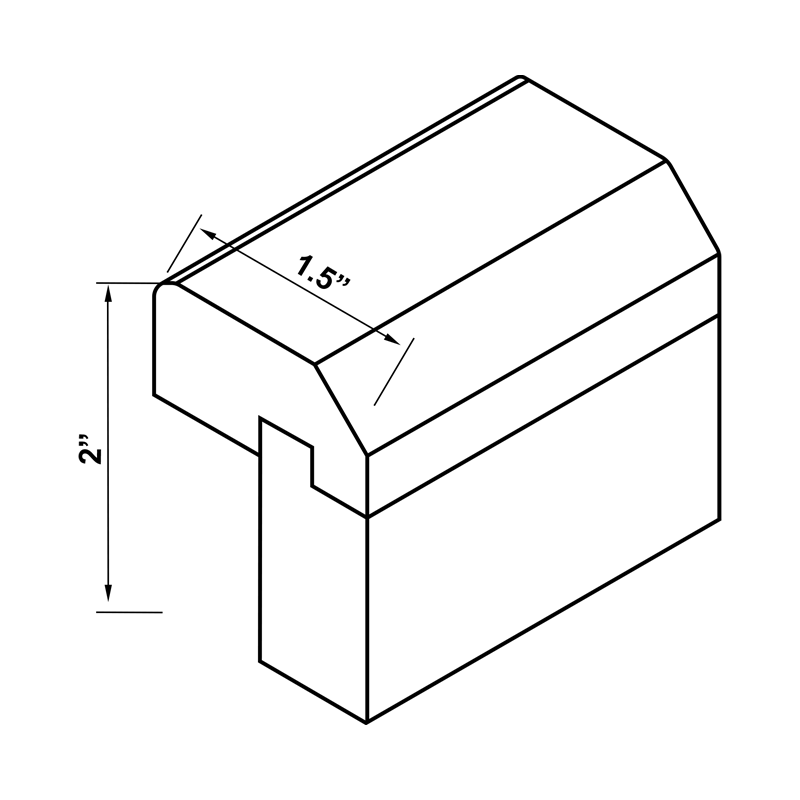 Shaker Light Rail Molding