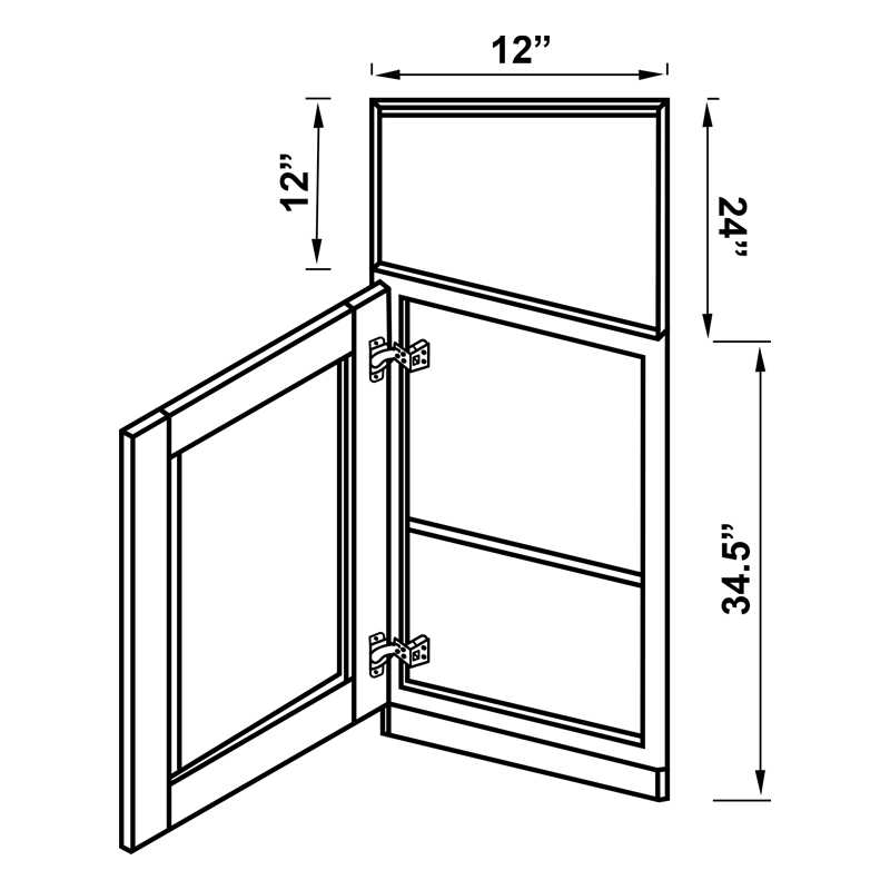 Angle Base Cabinet - Single Door