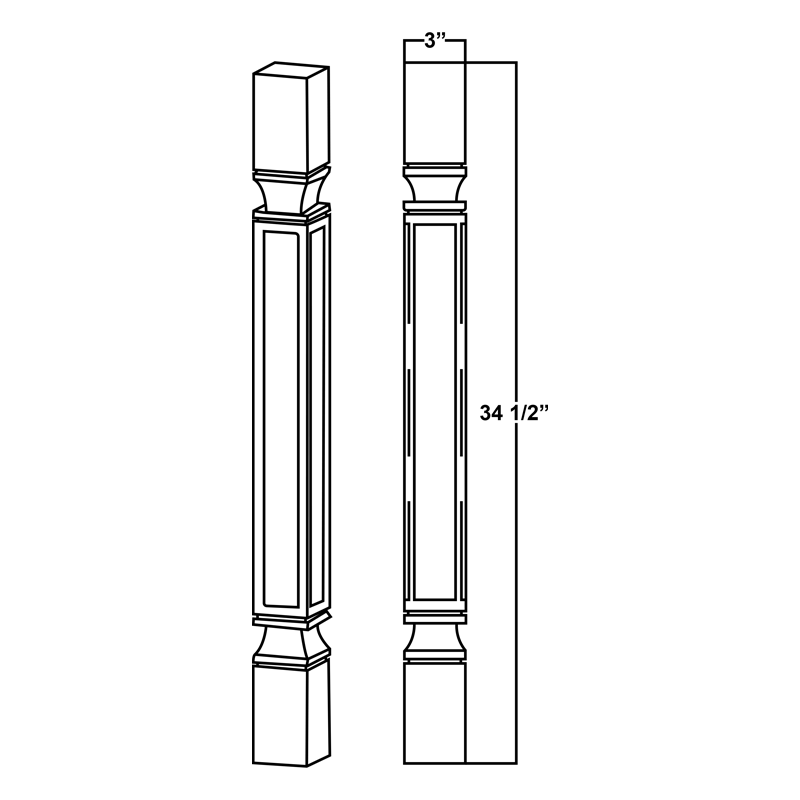 Square Decorative Leg