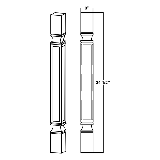 Square Decorative Leg