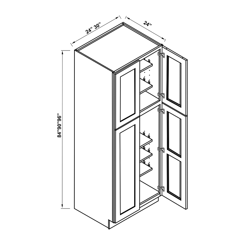 Tall Pantry - Double Doors
