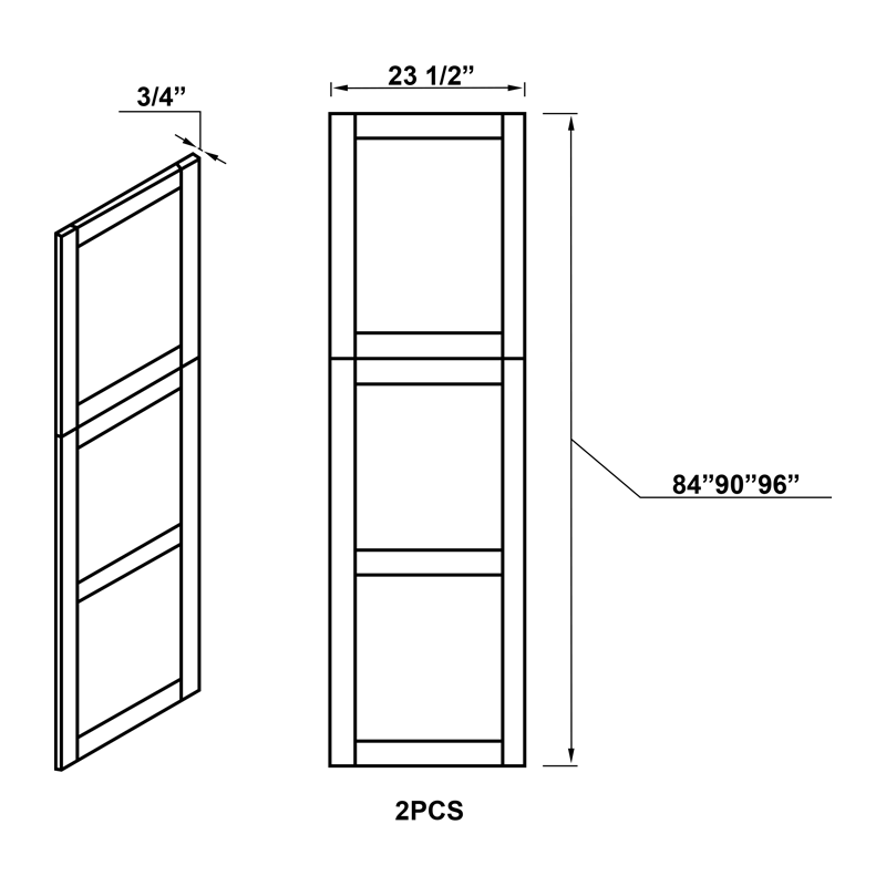 Tall End Decorative Panel