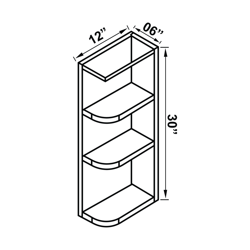 Wall Cabinet - End Shelf