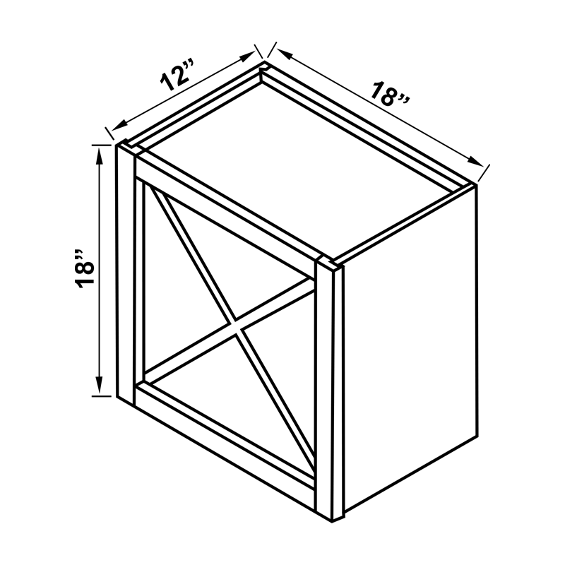 Wall Cabinet - X Wine Rack